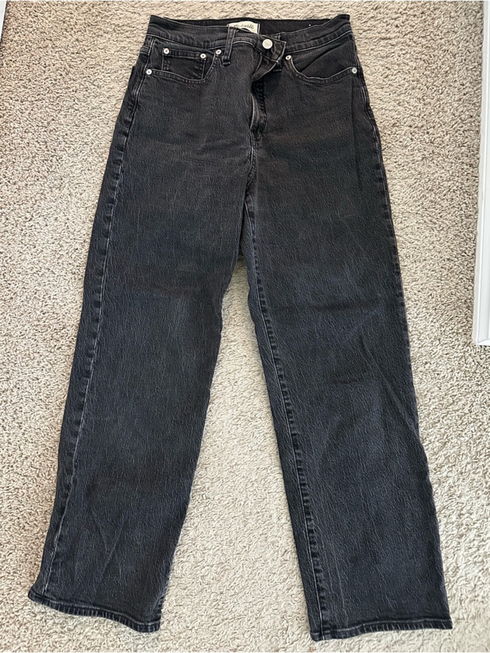 Madewell The Perfect Vintage Wide-Leg Jean in Black